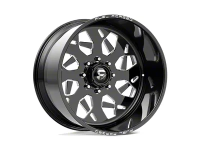 Fuel Wheels Recife Gloss Black Milled 6-Lug Wheel; Left Directional; 24x14; -73mm Offset (15-22 Colorado)