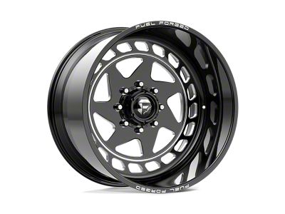 Fuel Wheels Zillion Gloss Black Milled 6-Lug Wheel; Left Directional; 24x14; -73mm Offset (15-22 Colorado)