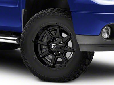 Fuel Wheels Coupler Gloss Black 6-Lug Wheel; 18x9; -12mm Offset (07-13 Sierra 1500)