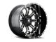 Fuel Wheels Crush Matte Black Machined 6-Lug Wheel; 22x12; -44mm Offset (14-18 Sierra 1500)