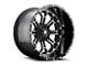 Fuel Wheels Crush Matte Black Machined 6-Lug Wheel; 22x14; -70mm Offset (14-18 Silverado 1500)