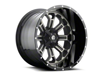 Fuel Wheels Crush Matte Black Machined 6-Lug Wheel; 22x14; -70mm Offset (07-13 Silverado 1500)
