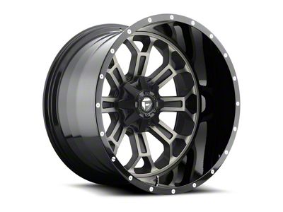 Fuel Wheels Crush Matte Black Machined 6-Lug Wheel; 22x14; -70mm Offset (19-25 Sierra 1500)