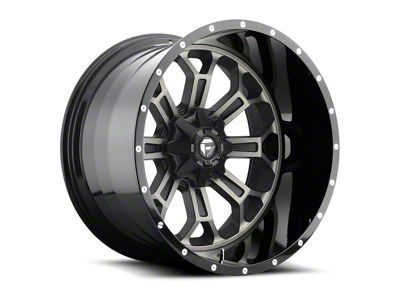 Fuel Wheels Crush Matte Black Machined 6-Lug Wheel; 22x14; -70mm Offset (04-08 F-150)