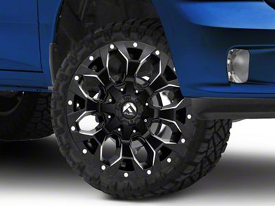 Fuel Wheels Assault Black Milled 5-Lug Wheel; 22x10; -19mm Offset (05-11 Dakota)