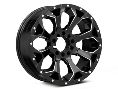 Fuel Wheels Assault Gloss Black Milled 5-Lug Wheel; 20x9; 1mm Offset (05-11 Dakota)