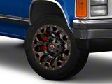 Fuel Wheels Assault Matte Black Red Milled 5-Lug Wheel; 17x9; -12mm Offset (87-90 Dakota)