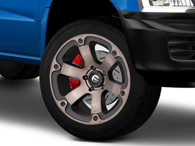 Fuel Wheels Beast Black Machined with Dark Tint 5-Lug Wheel; 20x9; 1mm Offset (05-11 Dakota)