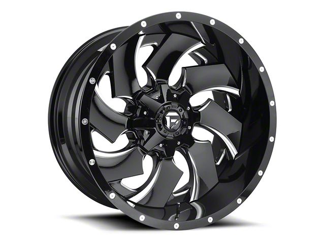 Fuel Wheels Cleaver Black Milled 5-Lug Wheel; 24x16; -99mm Offset (05-11 Dakota)
