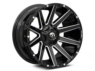 Fuel Wheels Contra Gloss Black Milled 5-Lug Wheel; 20x10; -18mm Offset (87-90 Dakota)