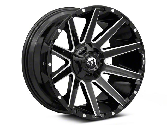 Fuel Wheels Contra Gloss Black Milled 5-Lug Wheel; 24x12; -44mm Offset (05-11 Dakota)