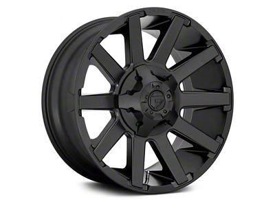 Fuel Wheels Contra Satin Black 5-Lug Wheel; 20x9; 1mm Offset (05-11 Dakota)