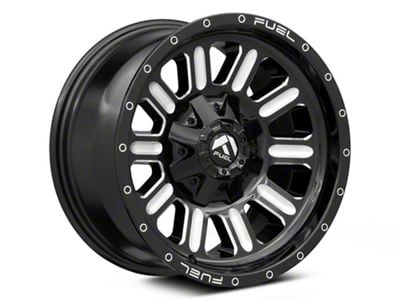 Fuel Wheels Hardline Gloss Black Milled 5-Lug Wheel; 17x9; -12mm Offset (87-90 Dakota)