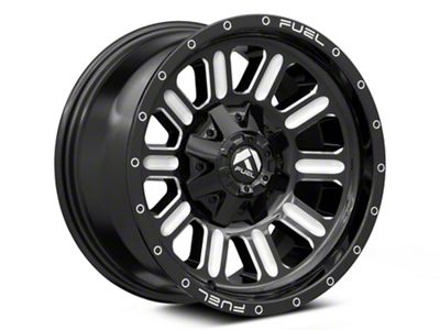 Fuel Wheels Hardline Gloss Black Milled 5-Lug Wheel; 20x10; -18mm Offset (87-90 Dakota)