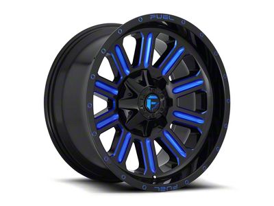 Fuel Wheels Hardline Gloss Black with Blue Tinted Clear 5-Lug Wheel; 20x10; -18mm Offset (87-90 Dakota)