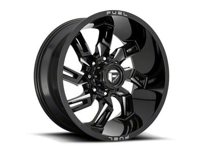 Fuel Wheels Lockdown Gloss Black Milled 5-Lug Wheel; 20x9; 1mm Offset (05-11 Dakota)