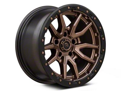 Fuel Wheels Rebel Matte Bronze with Black Bead Ring 5-Lug Wheel; 20x10; -18mm Offset (05-11 Dakota)