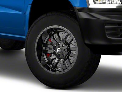 Fuel Wheels Sledge Gloss and Matte Black 5-Lug Wheel; 17x9; -12mm Offset (05-11 Dakota)