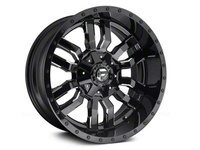 Fuel Wheels Sledge Gloss and Matte Black 5-Lug Wheel; 18x9; -12mm Offset (05-11 Dakota)