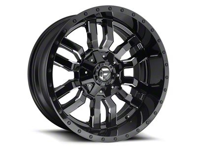 Fuel Wheels Sledge Gloss Black Milled 5-Lug Wheel; 17x9; 1mm Offset (05-11 Dakota)