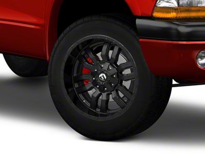 Fuel Wheels Sledge Matte Black with Gloss Black Lip 6-Lug Wheel; 18x8; 35mm Offset (97-04 Dakota)