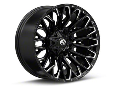 Fuel Wheels Strike Gloss Black Milled 6-Lug Wheel; 20x9; 1mm Offset (97-04 Dakota)