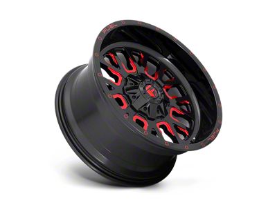 Fuel Wheels Stroke Gloss Black with Red Tinted Clear 5-Lug Wheel; 20x12; -43mm Offset (05-11 Dakota)