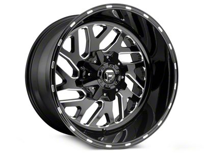 Fuel Wheels Triton Gloss Black Milled 5-Lug Wheel; 20x9; 1mm Offset (05-11 Dakota)