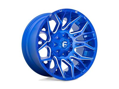 Fuel Wheels Twitch Anodized Blue Milled 5-Lug Wheel; 20x9; 1mm Offset (05-11 Dakota)