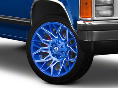 Fuel Wheels Twitch Anodized Blue Milled 5-Lug Wheel; 22x10; -18mm Offset (87-90 Dakota)