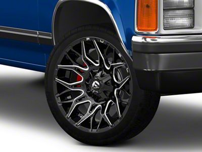 Fuel Wheels Twitch Glossy Black Milled 5-Lug Wheel; 20x9; 1mm Offset (87-90 Dakota)