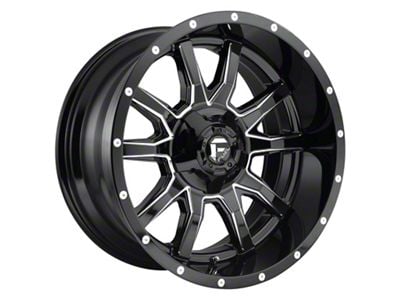 Fuel Wheels Vandal Gloss Black Milled 5-Lug Wheel; 20x9; 1mm Offset (05-11 Dakota)