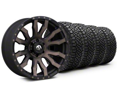 20x9 Fuel Wheels Blitz & 33in NITTO All-Terrain Ridge Grappler A/T Tire Package (21-25 F-150)