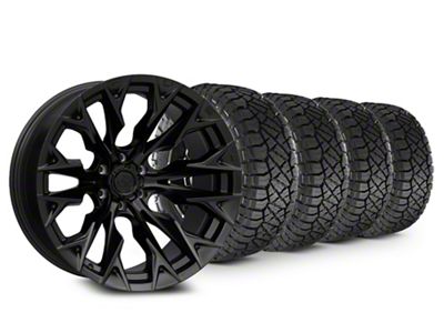 20x9 Fuel Wheels Flame & 35in NITTO All-Terrain Ridge Grappler A/T Tire Package (15-20 F-150)