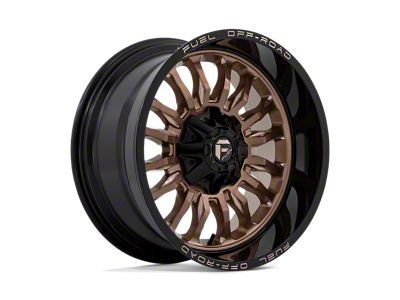 Fuel Wheels Arc Platinum Bronze with Black Lip 6-Lug Wheel; 20x10; -18mm Offset (21-25 F-150)