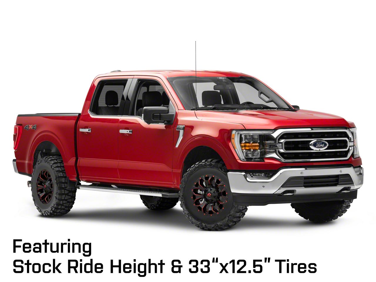 Fuel Wheels F-150 Assault Matte Black Red Milled 6-Lug Wheel; 17x8 