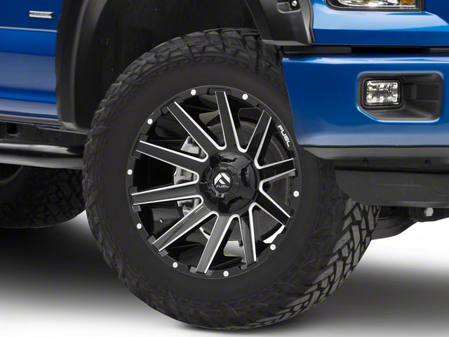 Fuel Wheels Contra Gloss Black Milled 6-Lug Wheel; 20x9; 1mm Offset (15-20 F-150)