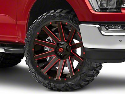 Fuel Wheels F-150 Assault Matte Black Red Milled 6-Lug Wheel; 17x8 