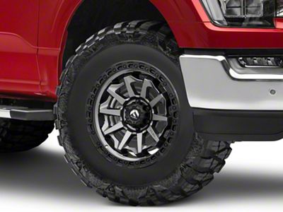 Fuel Wheels Covert Matte Gunmetal with Black Bead Ring 6-Lug Wheel; 17x8.5; 14mm Offset (21-25 F-150)