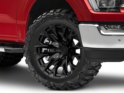 Fuel Wheels Flame Blackout 6-Lug Wheel; 20x9; 20mm Offset (21-24 F-150)