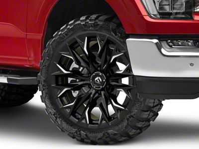Fuel Wheels Flame Gloss Black Milled 6-Lug Wheel; 22x10; -18mm Offset (21-25 F-150)