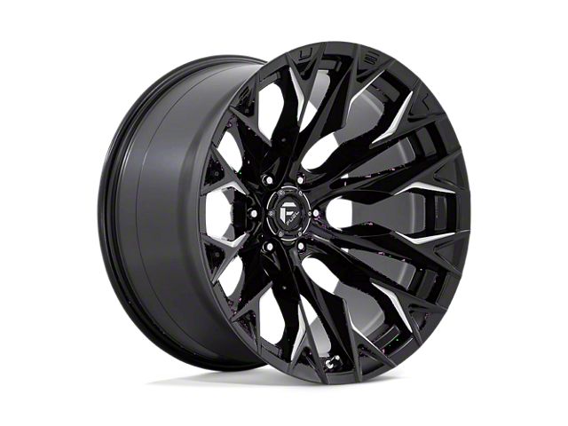 Fuel Wheels Flame Gloss Black Milled 6-Lug Wheel; 22x12; -44mm Offset (21-24 F-150)