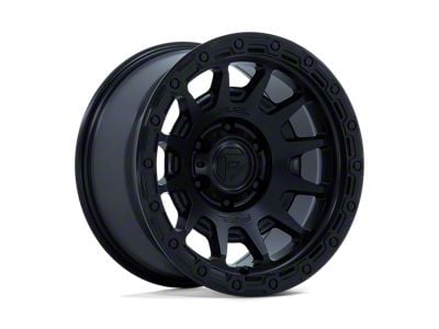 Fuel Wheels Fortress Matte Black with Gloss Black Lip 6-Lug Wheel; 18x9; 1mm Offset (21-25 F-150)