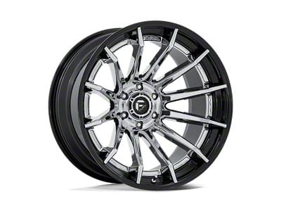 Fuel Wheels Fusion Forged Burn Chrome with Gloss Black Lip 6-Lug Wheel; 22x12; -44mm Offset (21-25 F-150)