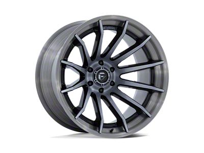 Fuel Wheels Fusion Forged Burn Gloss Black Brushed Dark Tinted Clear 6-Lug Wheel; 22x12; -44mm Offset (21-25 F-150)
