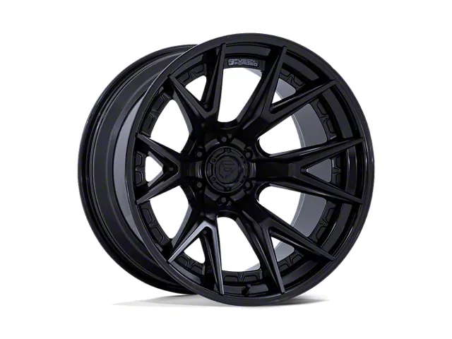 Fuel Wheels Fusion Forged Catalyst Matte Black with Gloss Black Lip 6-Lug Wheel; 20x9; 1mm Offset (21-24 F-150)