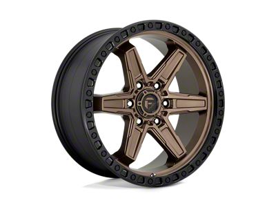 Fuel Wheels Kicker Matte Bronze with Black Bead Ring 6-Lug Wheel; 20x9; 20mm Offset (21-25 F-150)