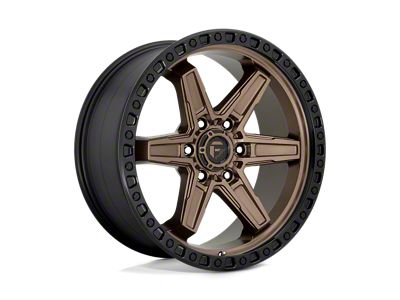 Fuel Wheels Kicker Matte Bronze with Black Bead Ring 6-Lug Wheel; 20x9; 20mm Offset (21-24 F-150)