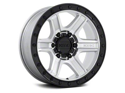 Fuel Wheels Outrun Machined with Gloss Black Lip 6-Lug Wheel; 17x8.5; 18mm Offset (21-25 F-150)