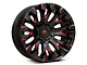 Fuel Wheels Quake Gloss Black Milled with Red Accents 6-Lug Wheel; 20x10; -18mm Offset (21-24 F-150)